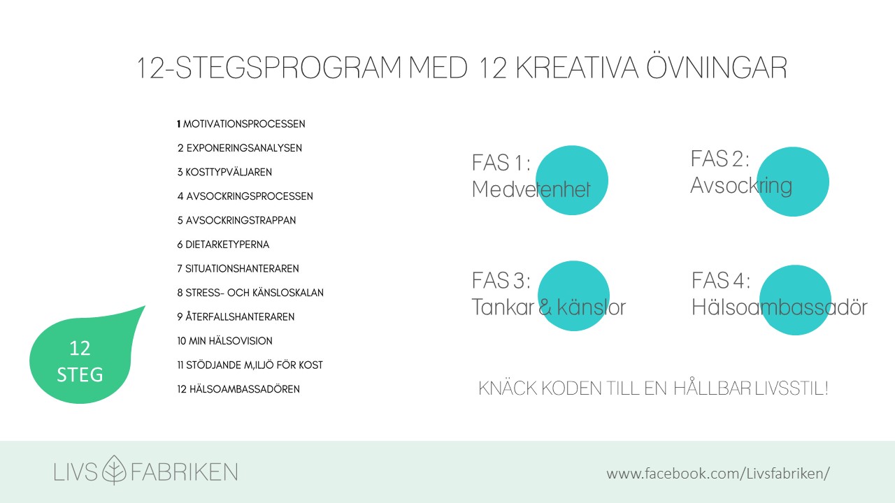 12 stegsprogram med 12 kreativa övningar PPbild